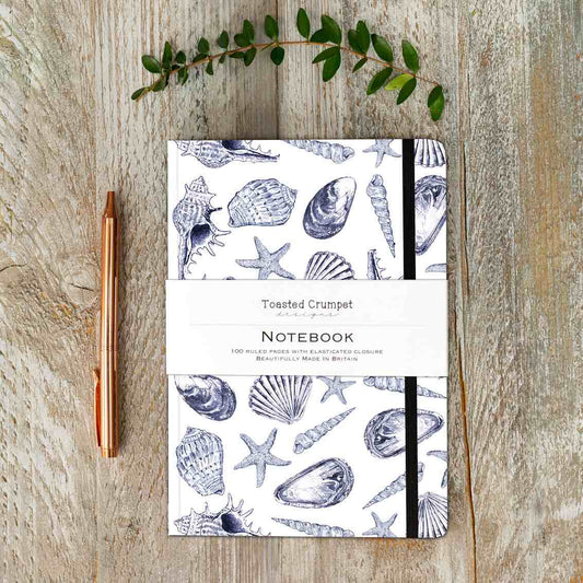 Inky Shells A5 Lined Notebook