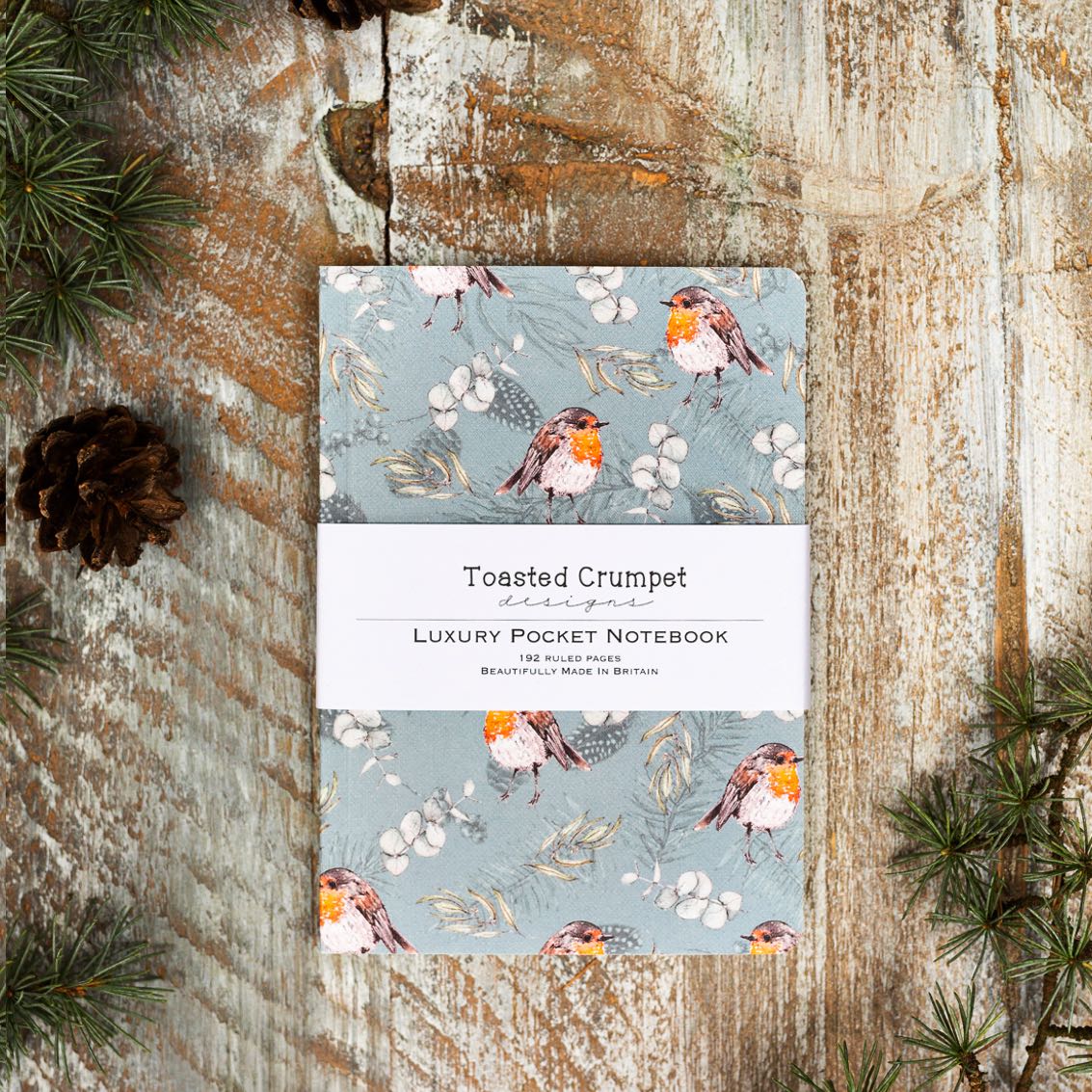 Robin & Eucalyptus A6 Lined Pocket Notebook
