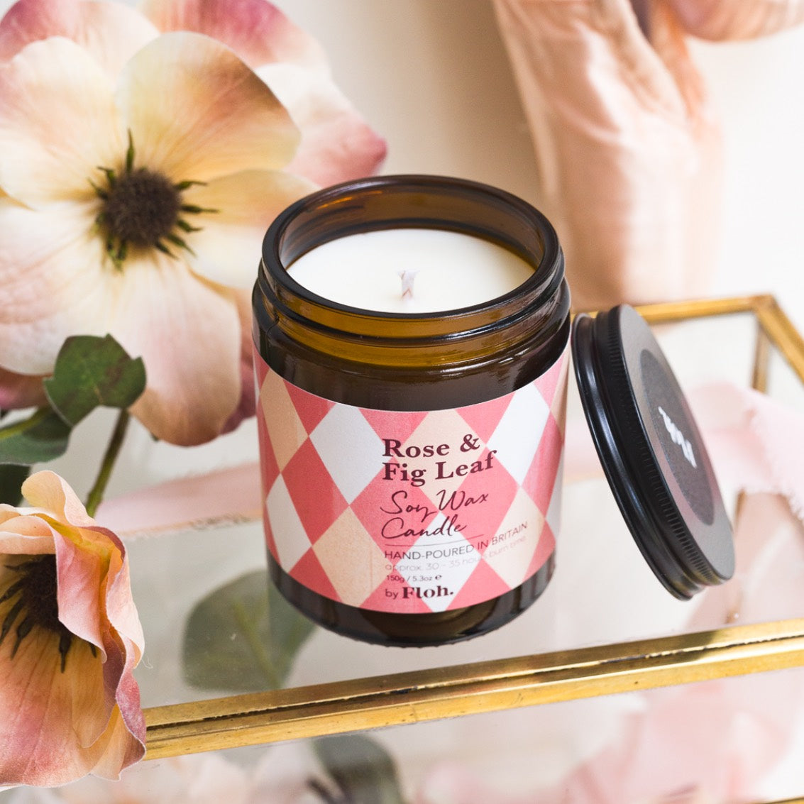 NEW! Rose & Fig Leaf Apothecary Candle