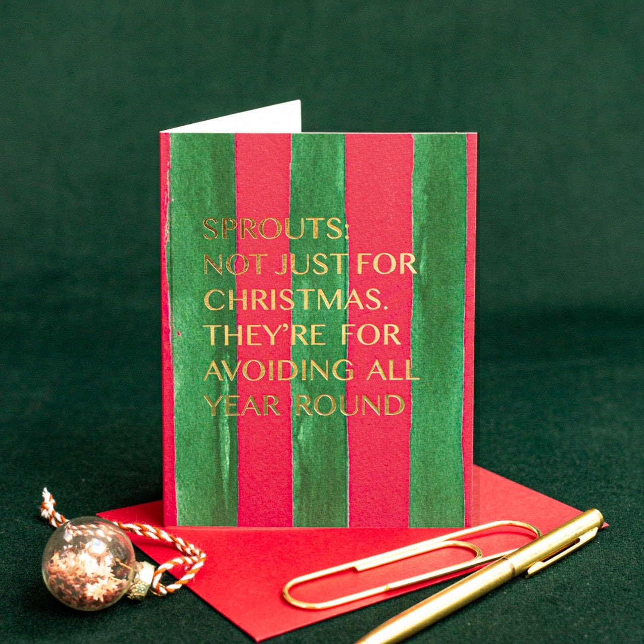 NEW! Sprouts (Stripes) Card (Cello-Free) (available for dispatch from August 2026)