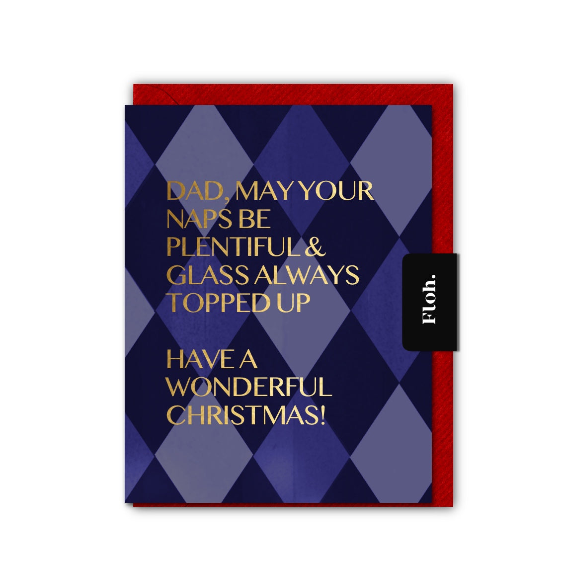 NEW! Dad (Harlequin) Card (Cello-Free) (available for dispatch from August 2026)