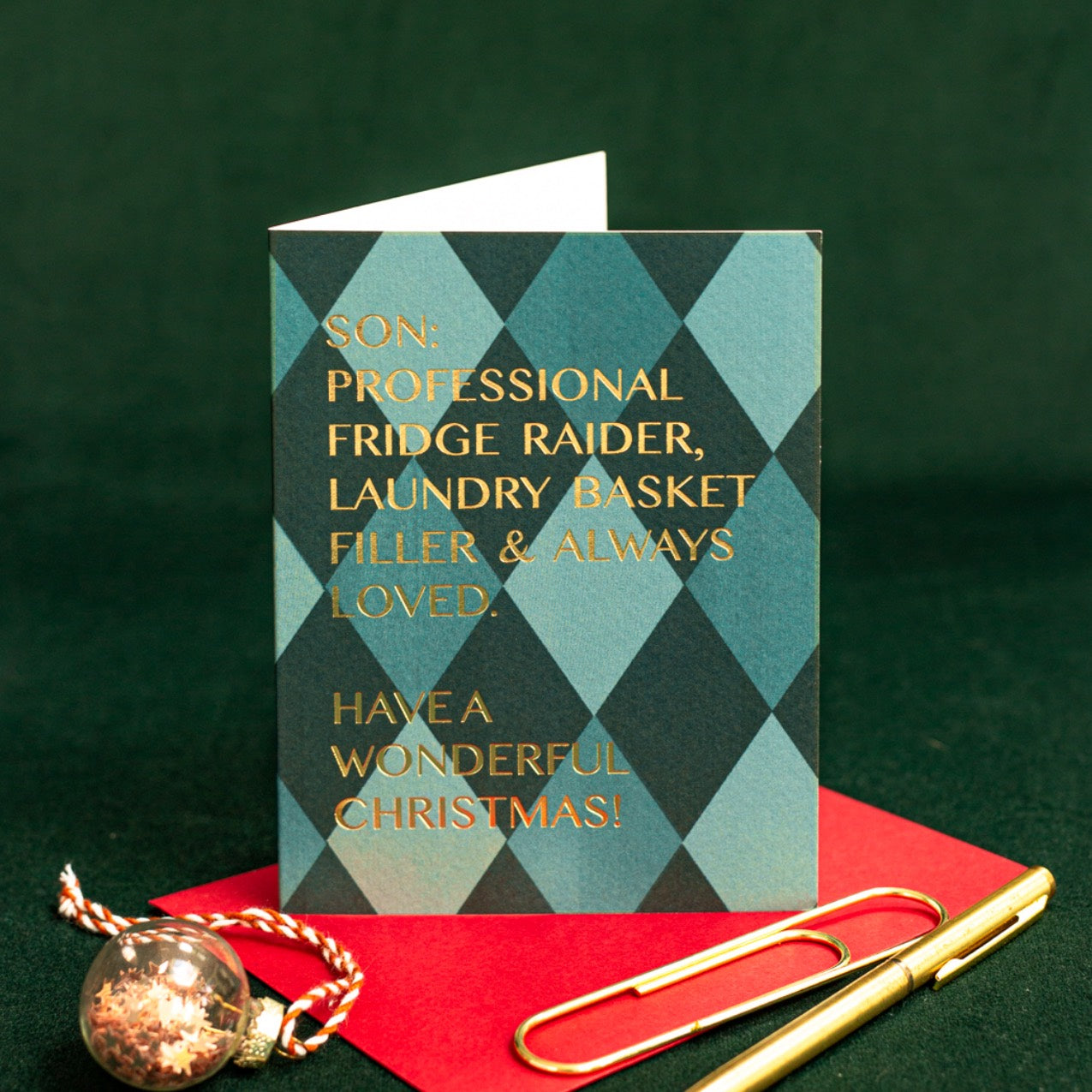 NEW! Son (Harlequin) Card (Cello-Free) (available for dispatch from August 2026)
