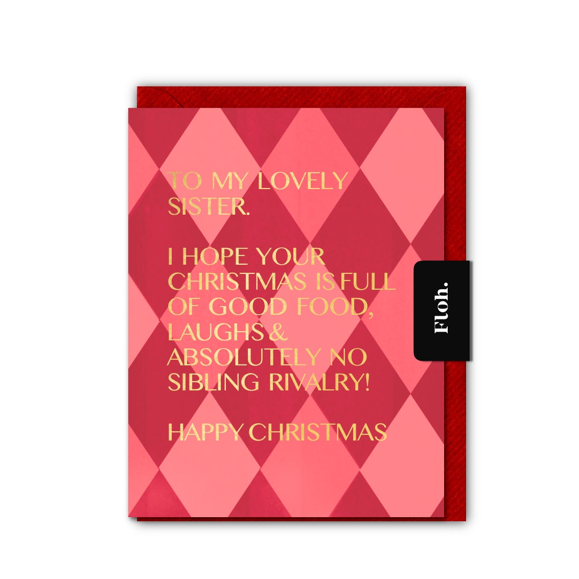 NEW! Sister (Harlequin) Card (Cello-Free) (available for dispatch from August 2026)