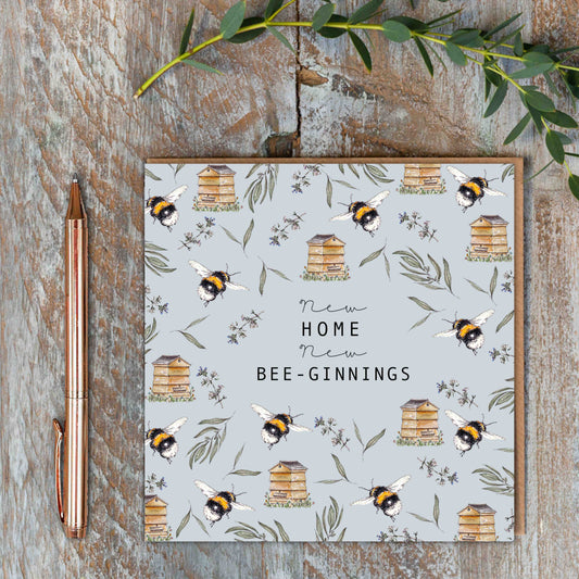 New Home New Bee-Ginnings Card (Cello-Free)