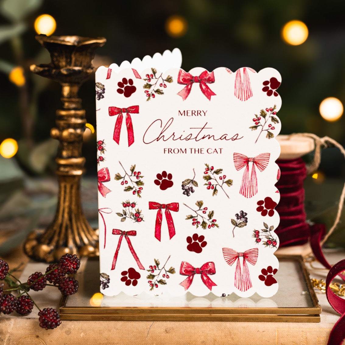 Merry Christmas from the Cat Card (Cello-Free) (available for dispatch from August 2025)