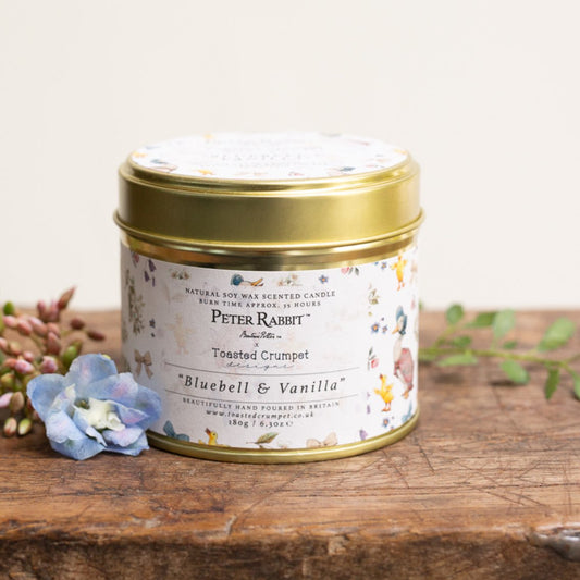 Jemima Puddle-Duck "Bluebell & Vanilla" Candle in a Matt Gold Tin