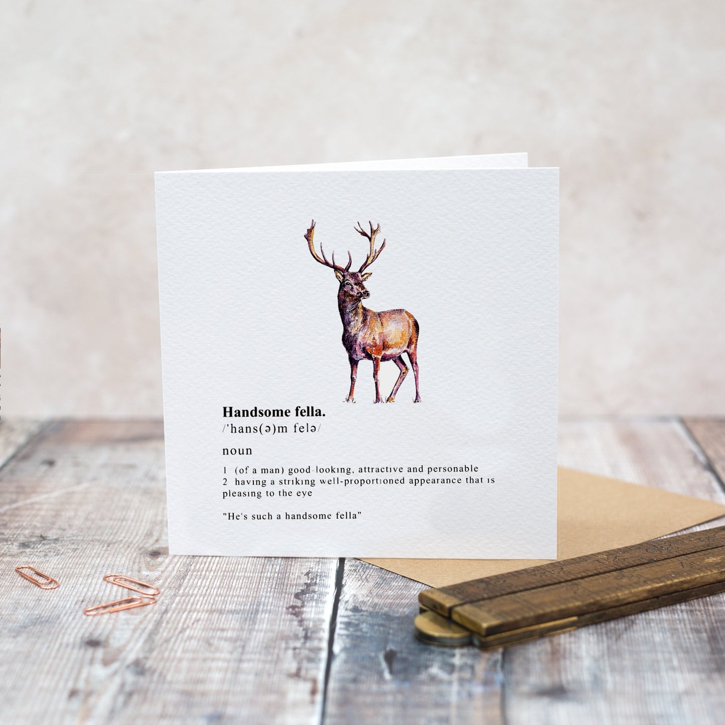 Handsome Fella Card (Cello-Free)