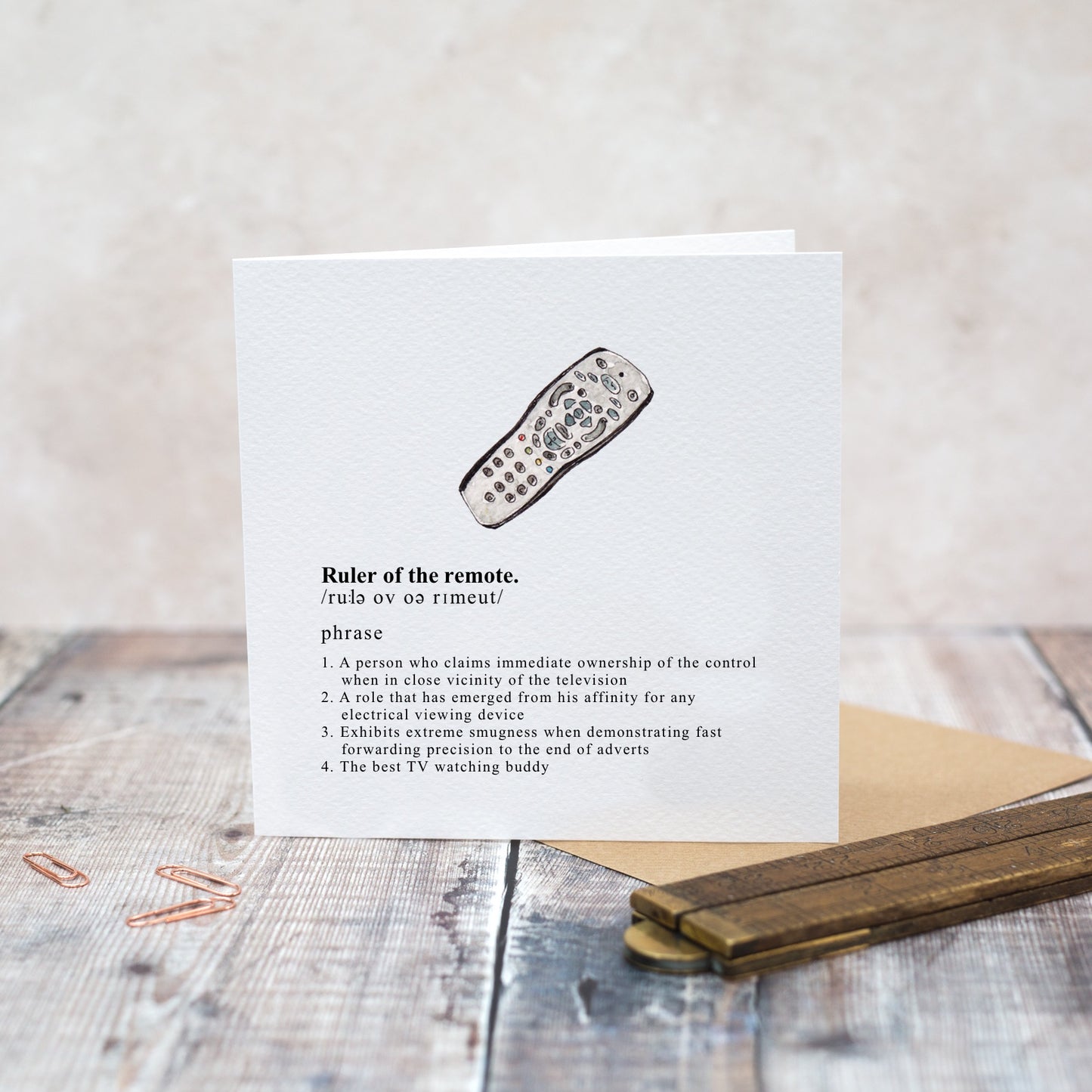Ruler of the Remote Card (Cello-Free)
