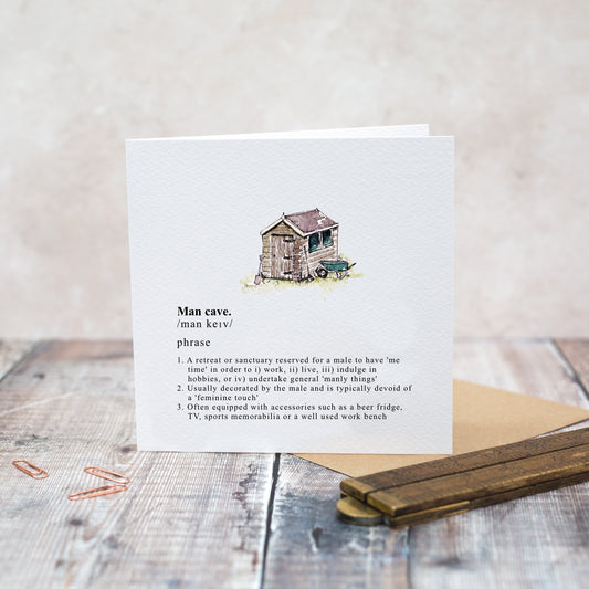 Man Cave Card (Cello-Free)