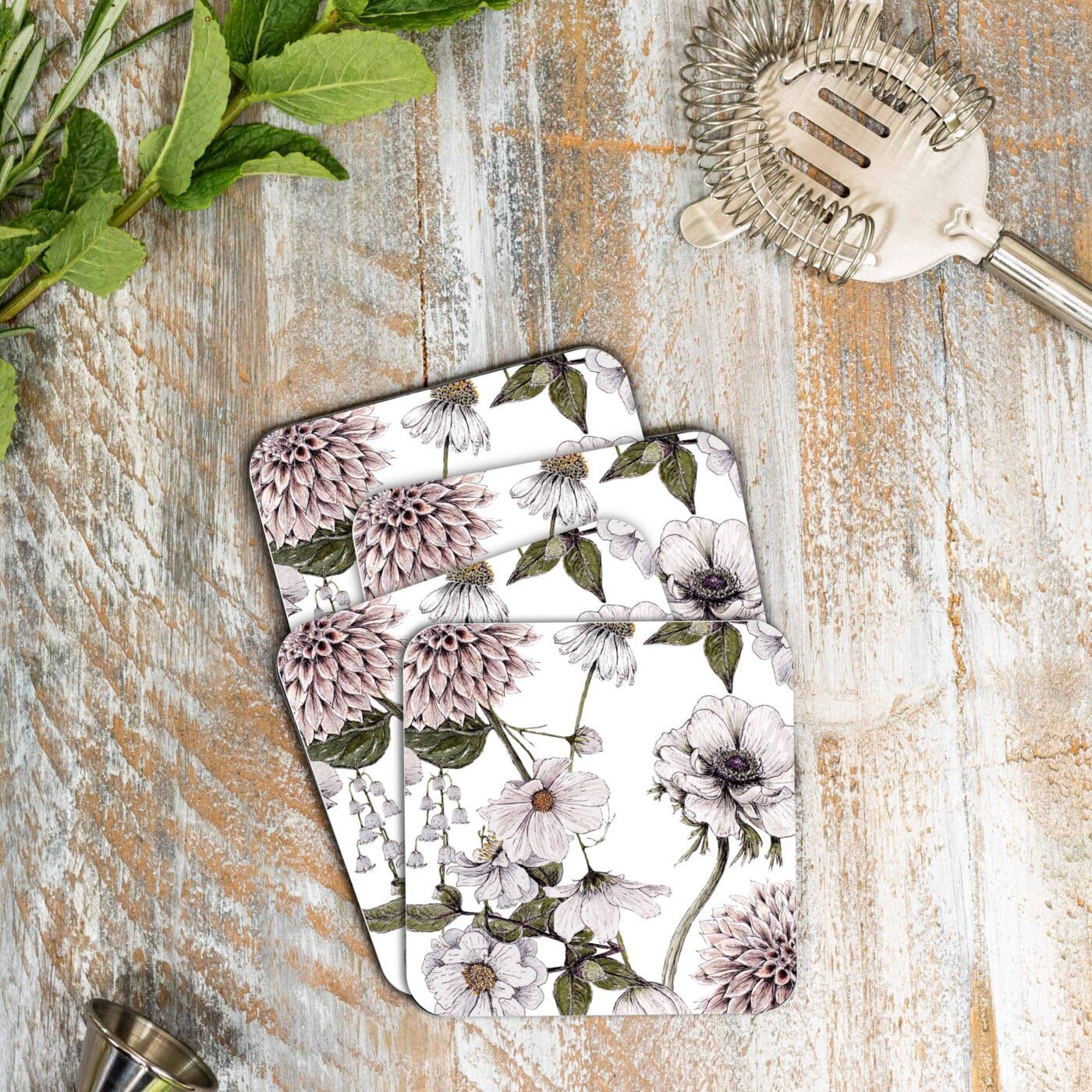 The Blanc Collection Set of 4 Coasters