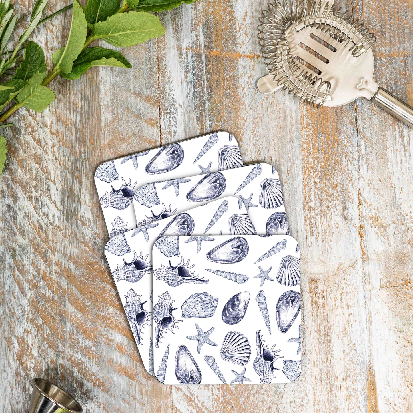 Inky Shells Set of 4 Coasters