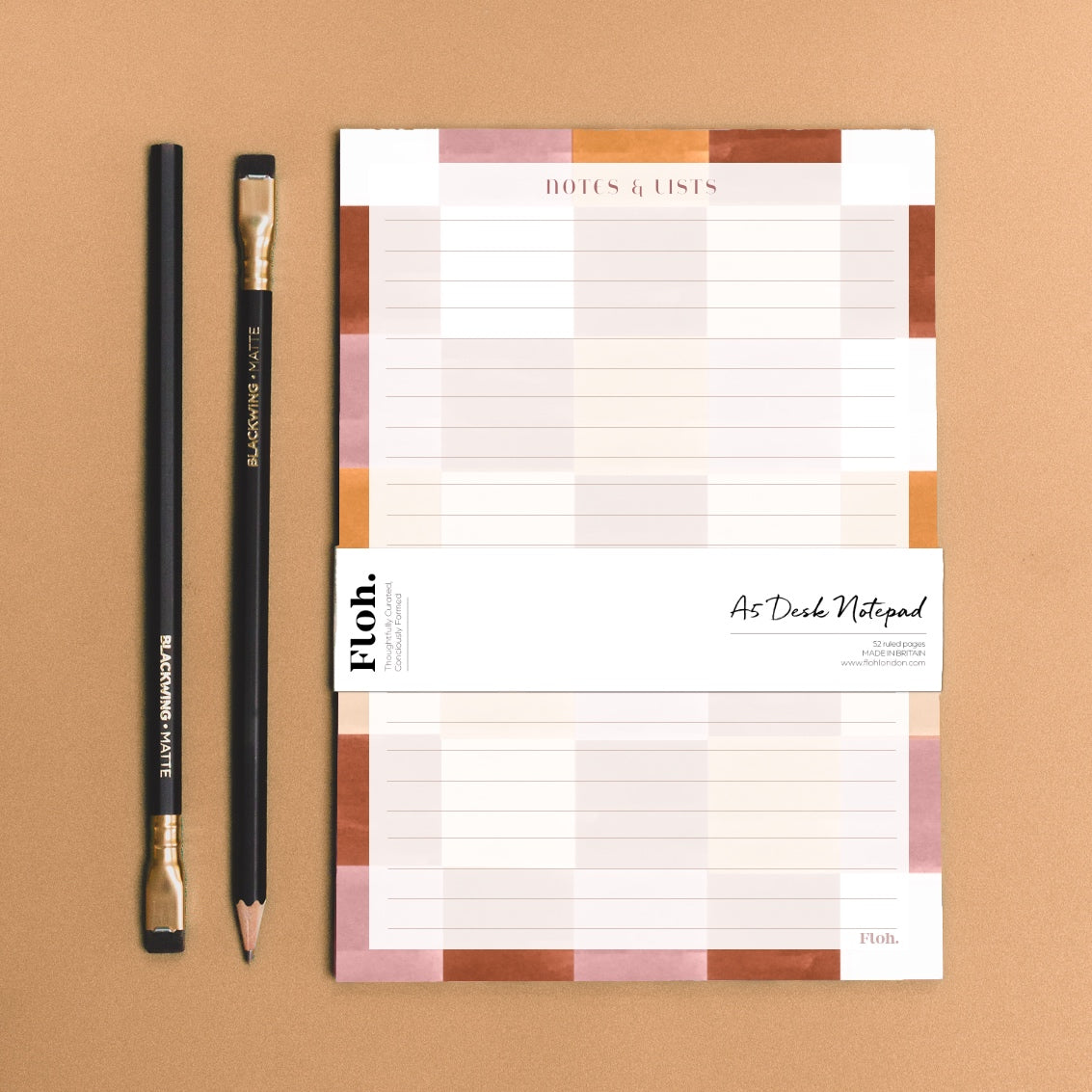 NEW! Gingerbread (Checkerboard) A5 Desk Pad (available for dispatch from August 2026)