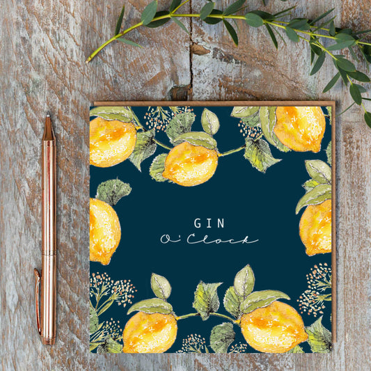 Gin O'Clock Card (Cello-Free)