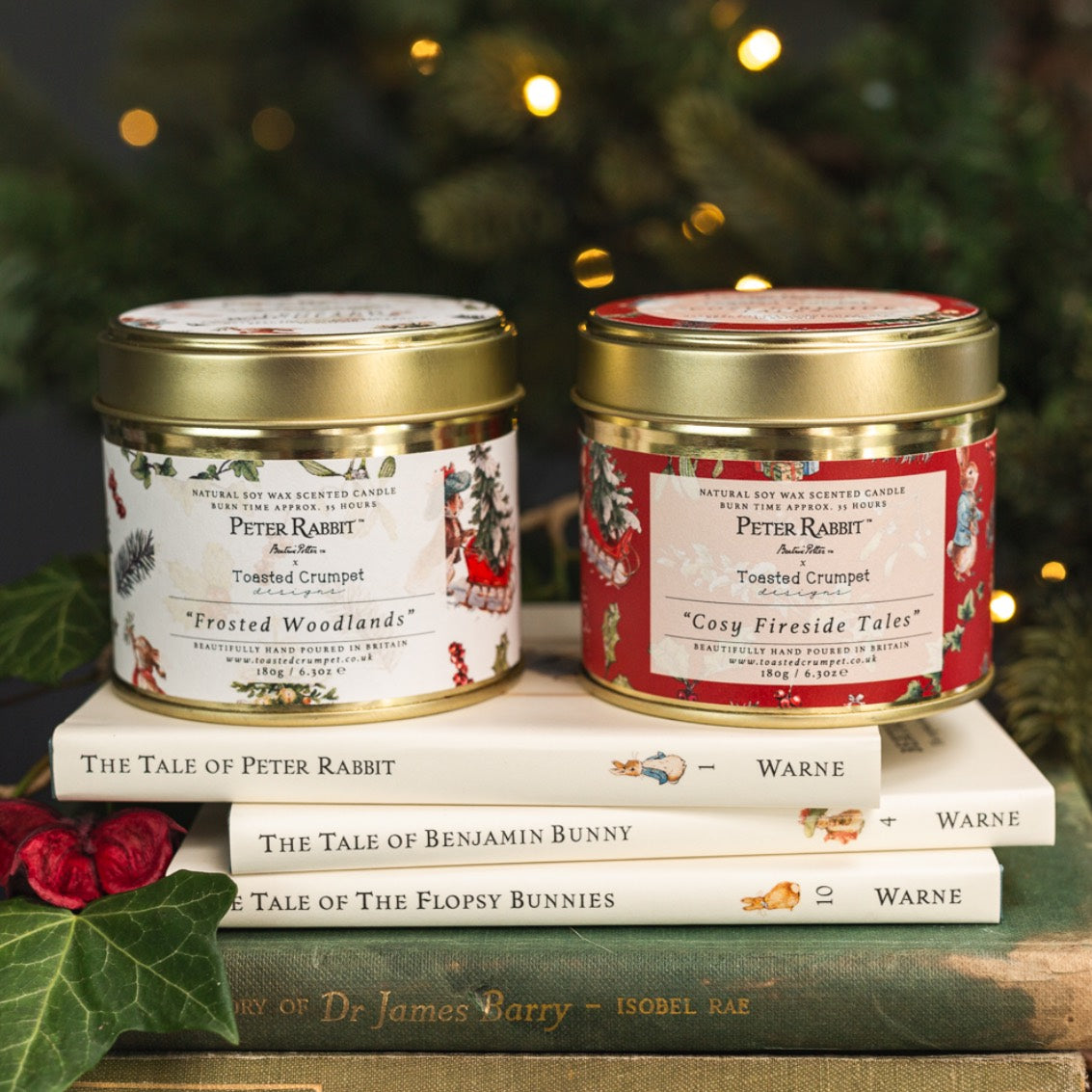 Peter Rabbit & Friends "Frosted Woodlands" Candle in a Matt Gold Tin