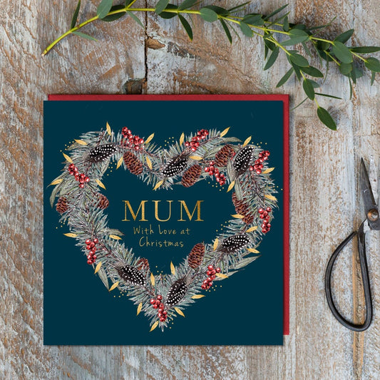 Mum With Love at Christmas Card (Cello-Free)