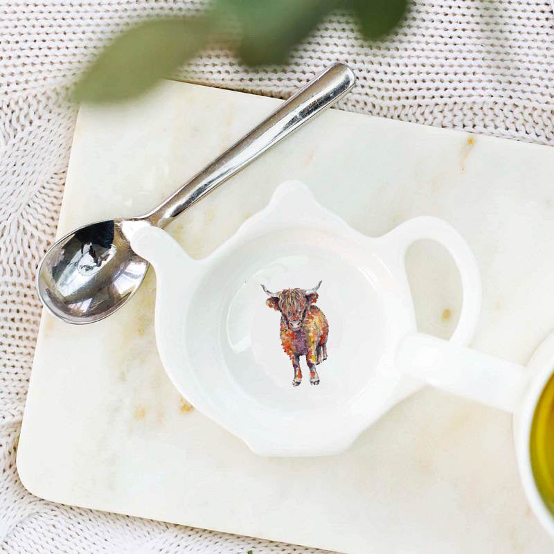 Highland Cow Tea Tidy in a Gift Box