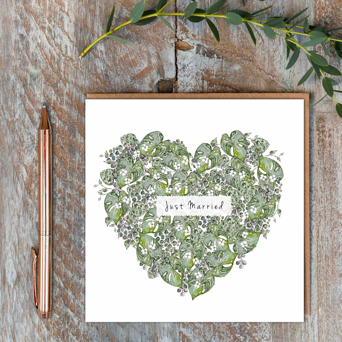 Just Married Card (Cello-Free)