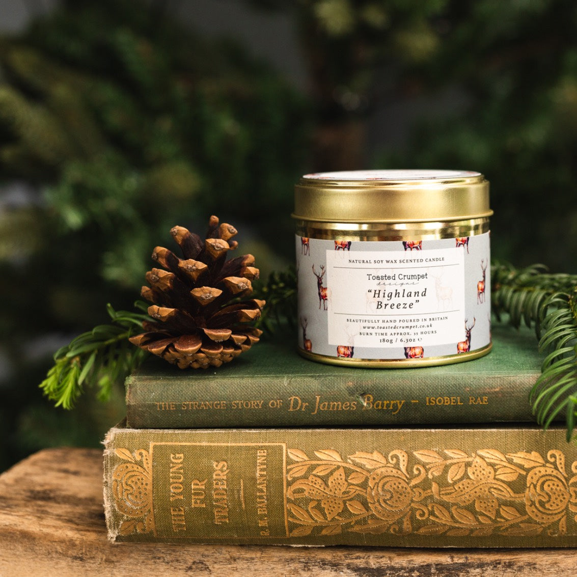 Highland Breeze Candle in a Matt Gold Tin