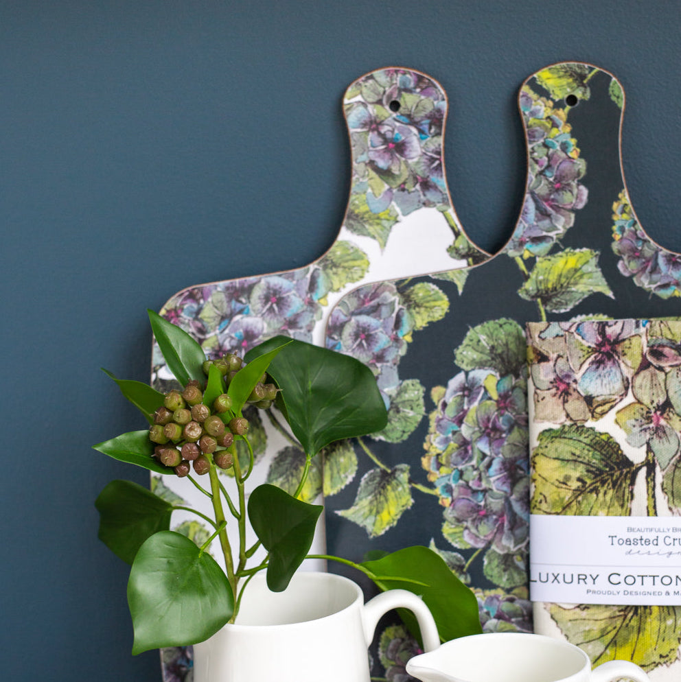Hydrangea Large Double Sided Chopping Board