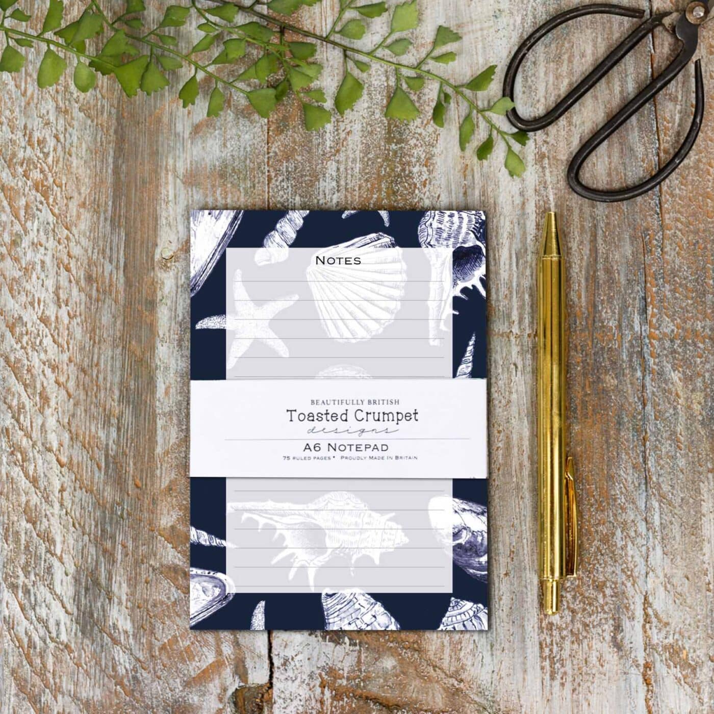 Inky Shells A6 Jotter Notepad