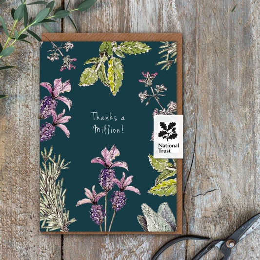 Thanks a Million! (Garden Herbs Noir) Card (Cello-Free)