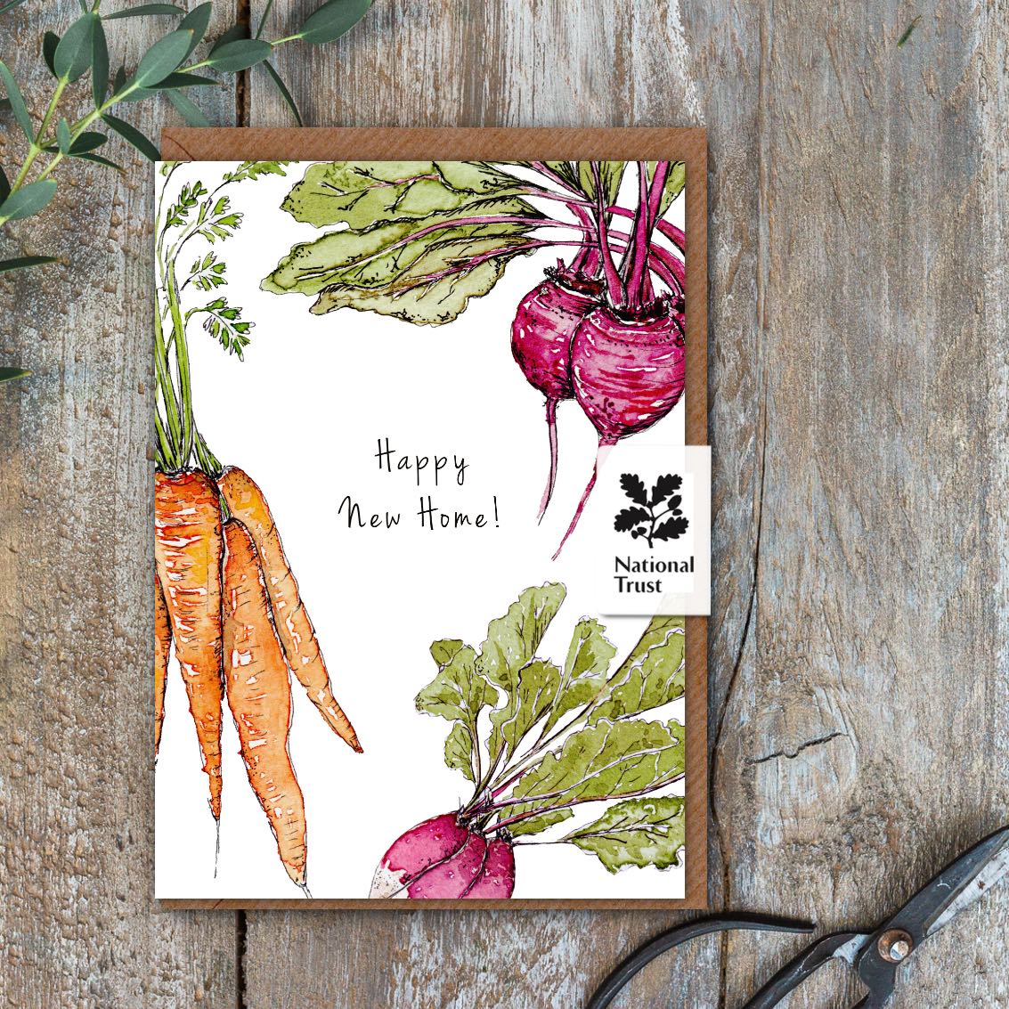 Happy New Home (Garden Vegetables Pure) Card (Cello-Free)