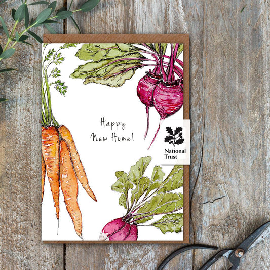 Happy New Home (Garden Vegetables Pure) Card (Cello-Free)