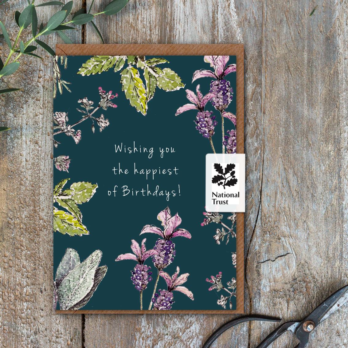 Wishing You The Happiest of Birthdays (Garden Herbs Noir) Card (Cello-Free)