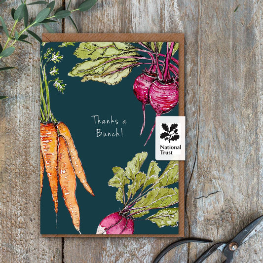 Thanks a Bunch (Garden Vegetables Noir) Card (Cello-Free)