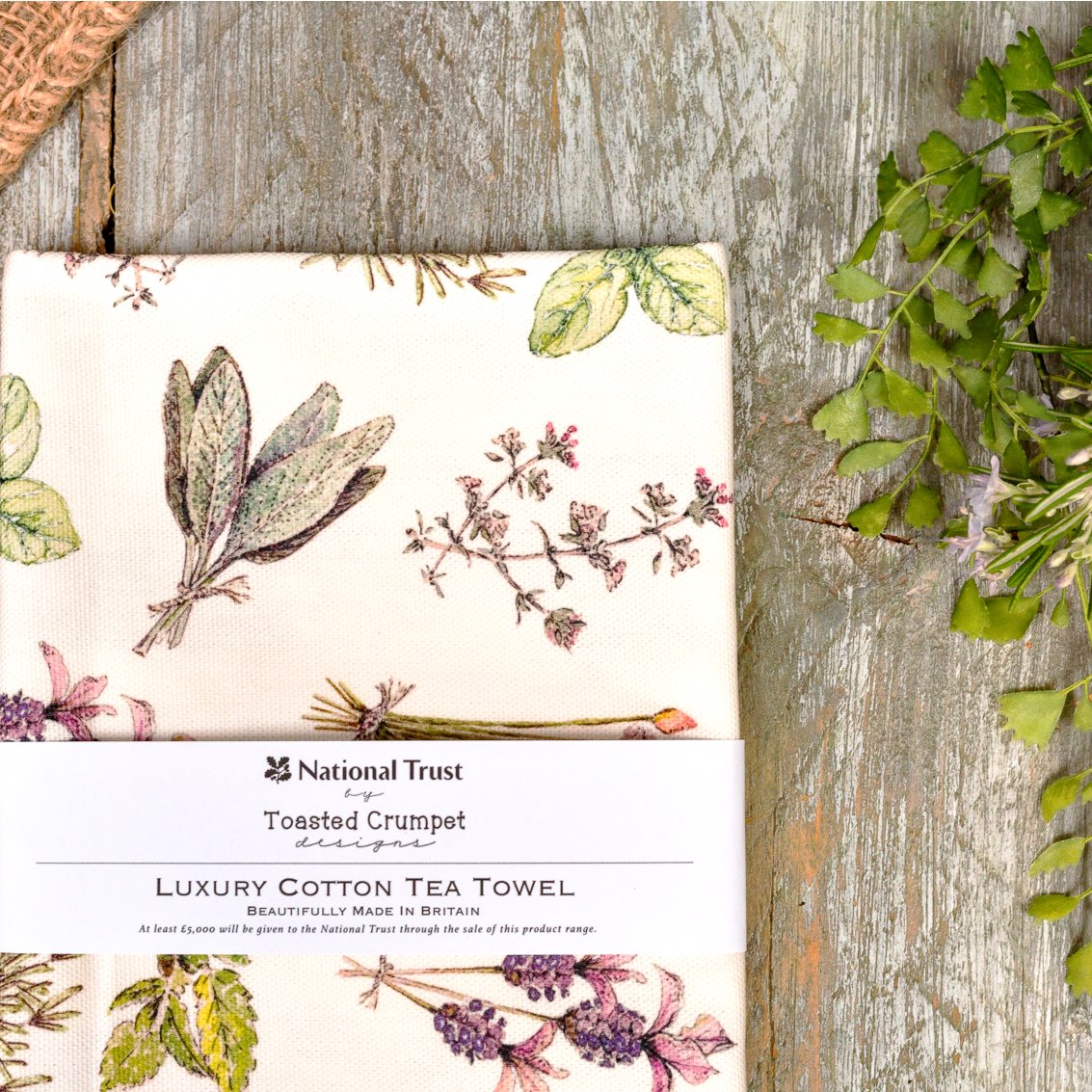 The Kitchen Garden (Herbs Pure) Tea Towel