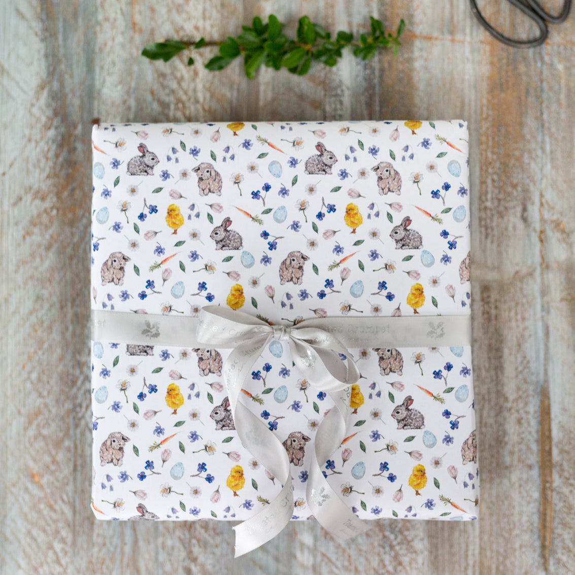 Easter Bunnies & Chicks Gift Wrap Single Sheet