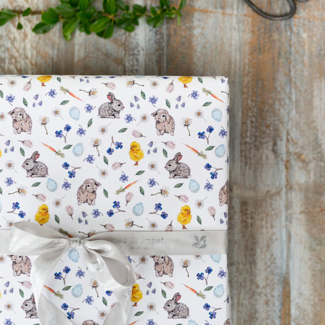Easter Bunnies & Chicks Gift Wrap Single Sheet