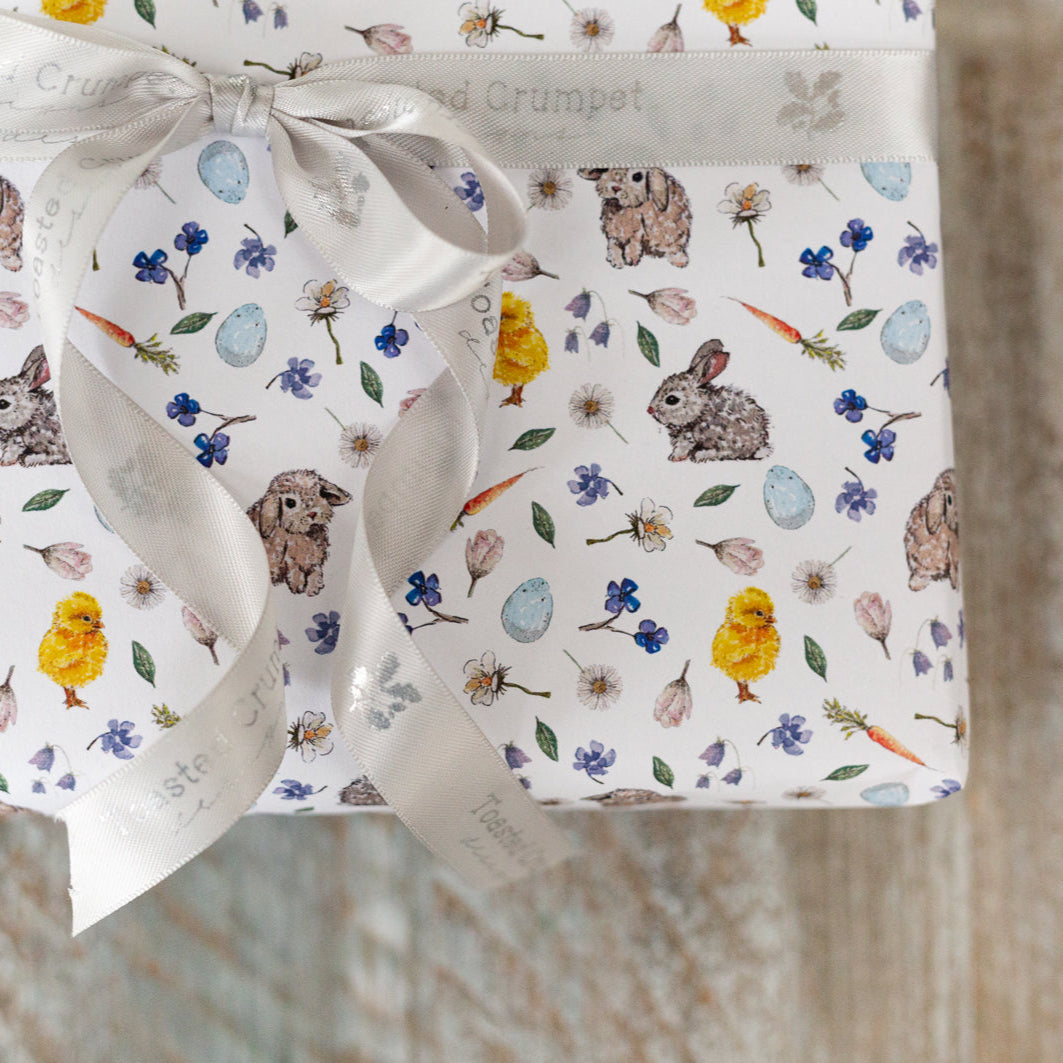 Easter Bunnies & Chicks Gift Wrap Single Sheet