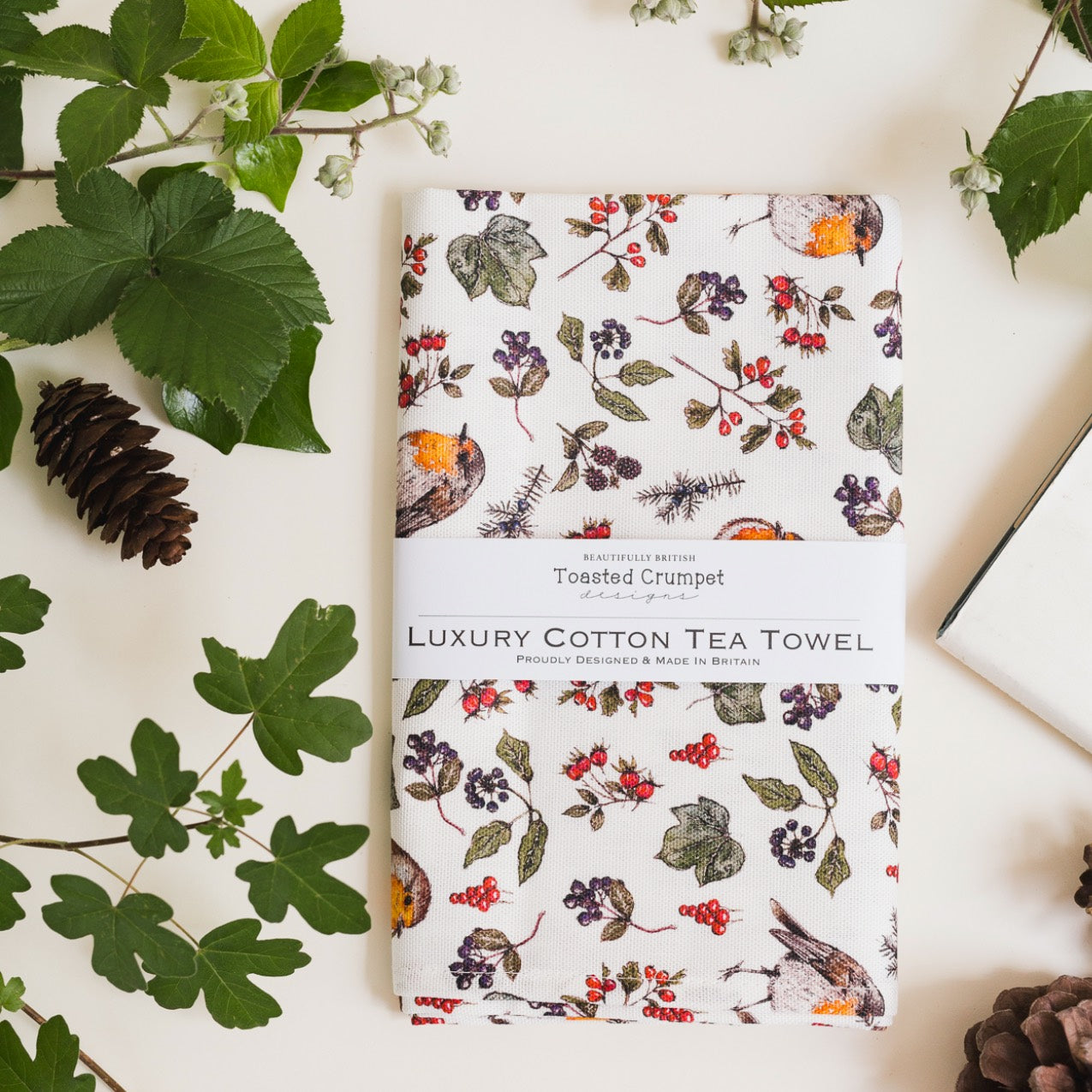 NEW! Hedgerow (Pure) Tea Towel (available for dispatch from August 2026)