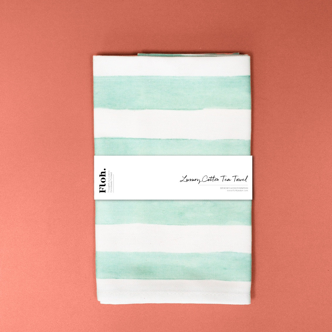 NEW! Mint (Stripes) Tea Towel