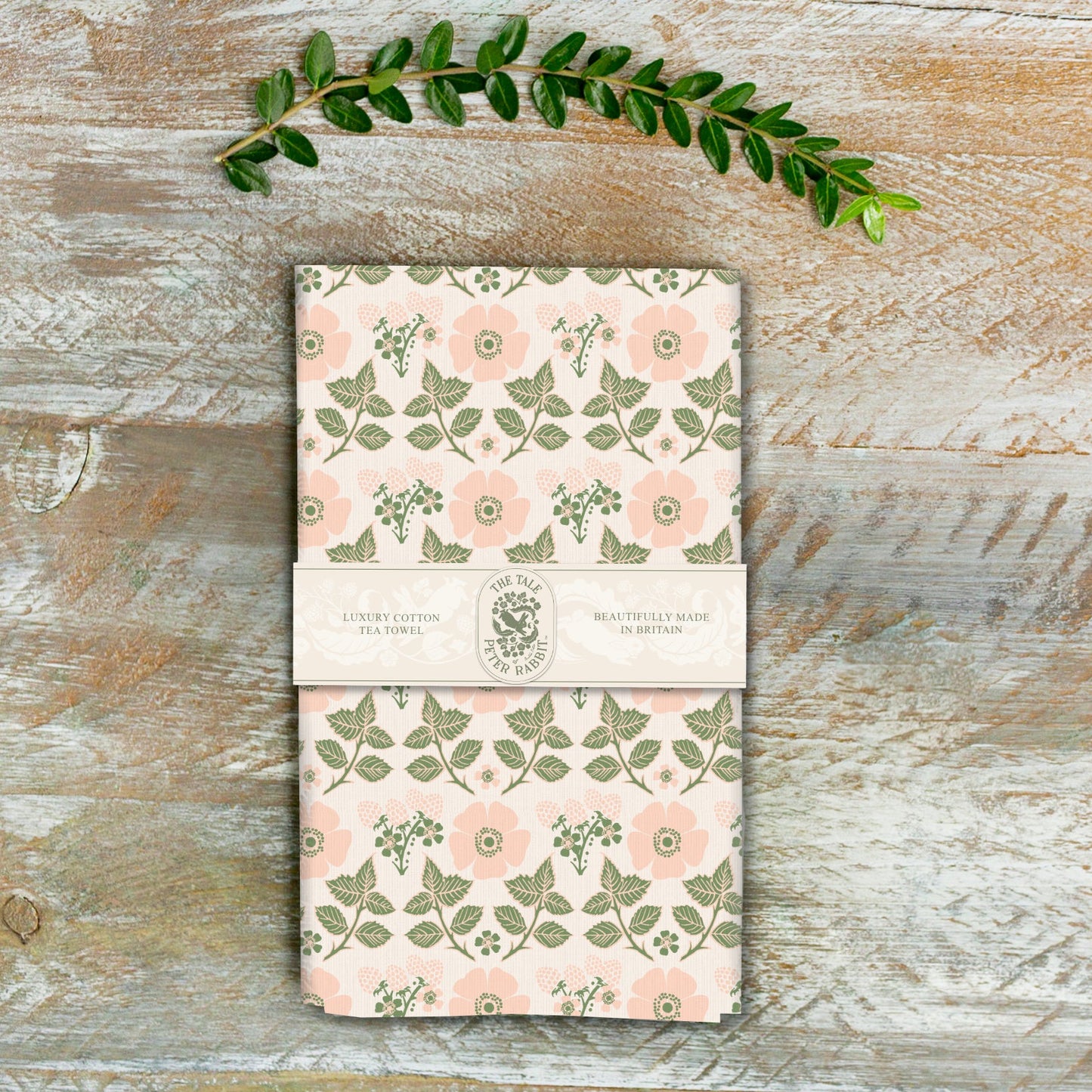 NEW! Flopsy Bunny "Blackberries & Roses" Tea Towel (available for dispatch from Feb 2026)