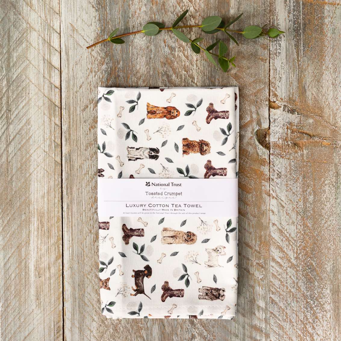 Muddy Paws Tea Towel