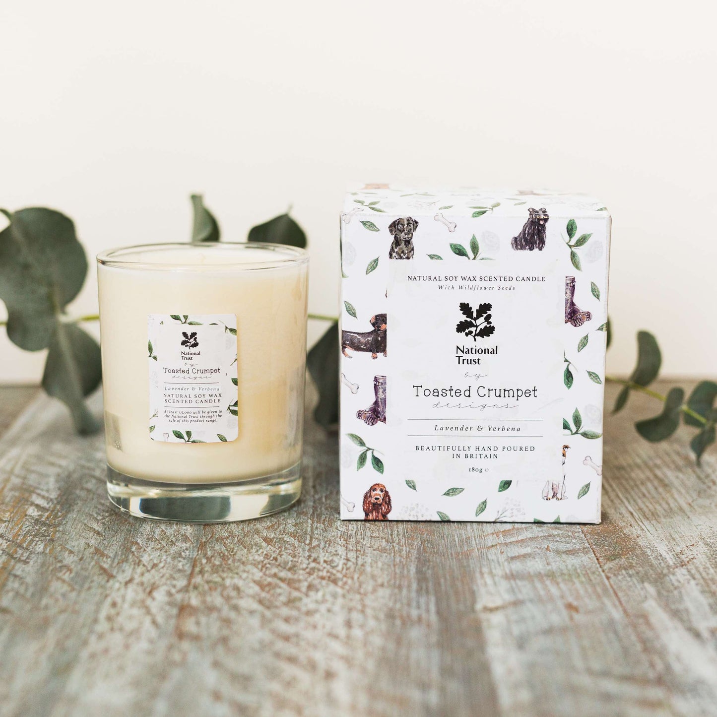 Lavender & Verbena Glass Candle