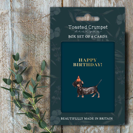 Happy Birthday (Dachshund) Set of 6 Cards