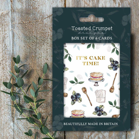 It's Cake Time (Cakes & Chefs Hats) Set of 6 Cards