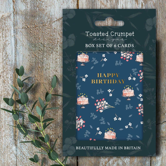 Happy Birthday (Birthday Cake & Candles) Set of 6 Cards