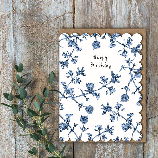 NEW! Happy Birthday (Chateau) Card (Cello-Free)