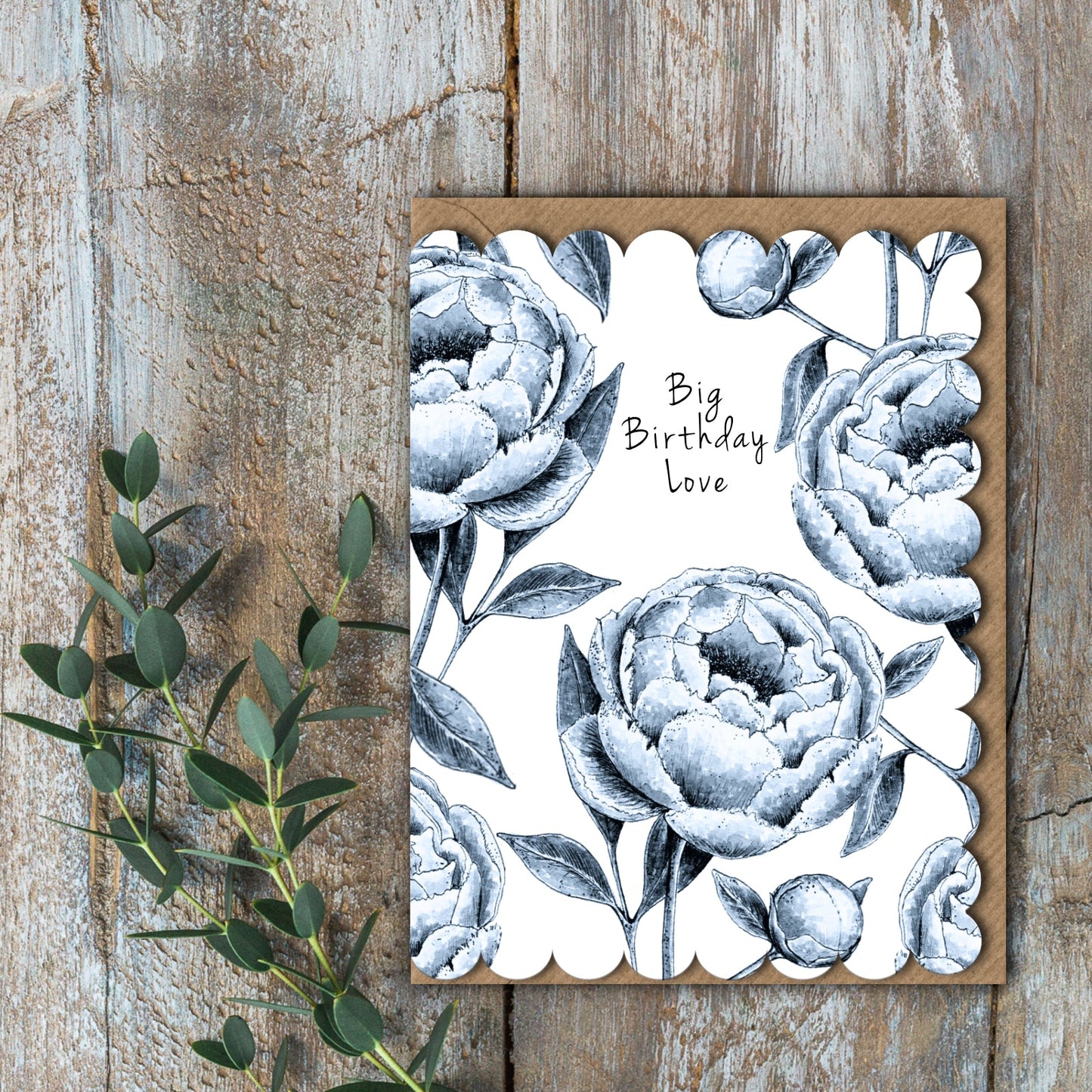 NEW! Big Birthday Love (Chateau) Card (Cello-Free)
