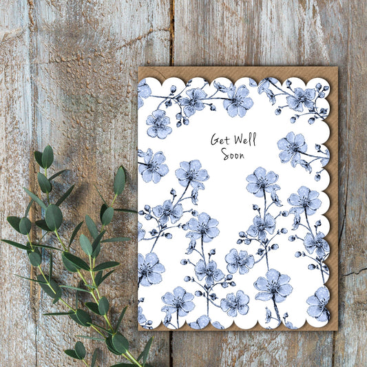 NEW! Get Well Soon (Chateau) Card (Cello-Free)