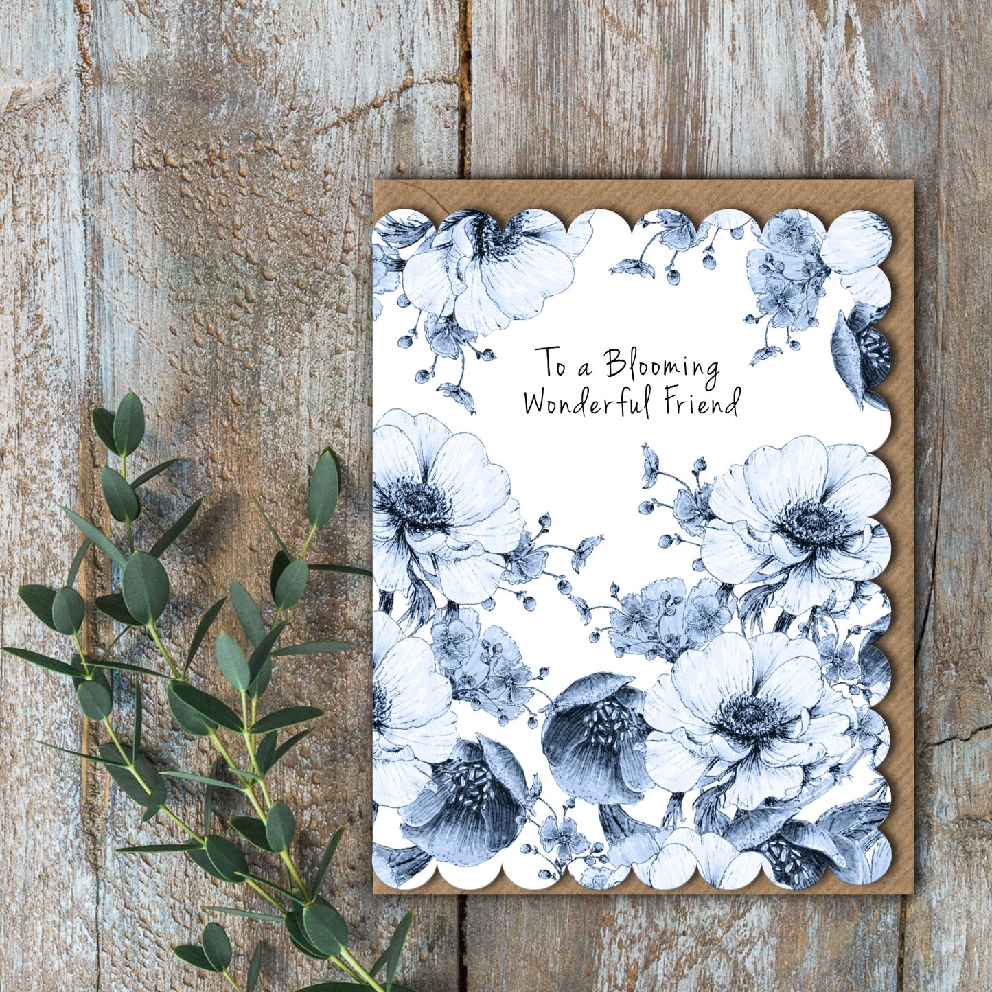 NEW! To a Blooming Wonderful Friend (Chateau) Card (Cello-Free)
