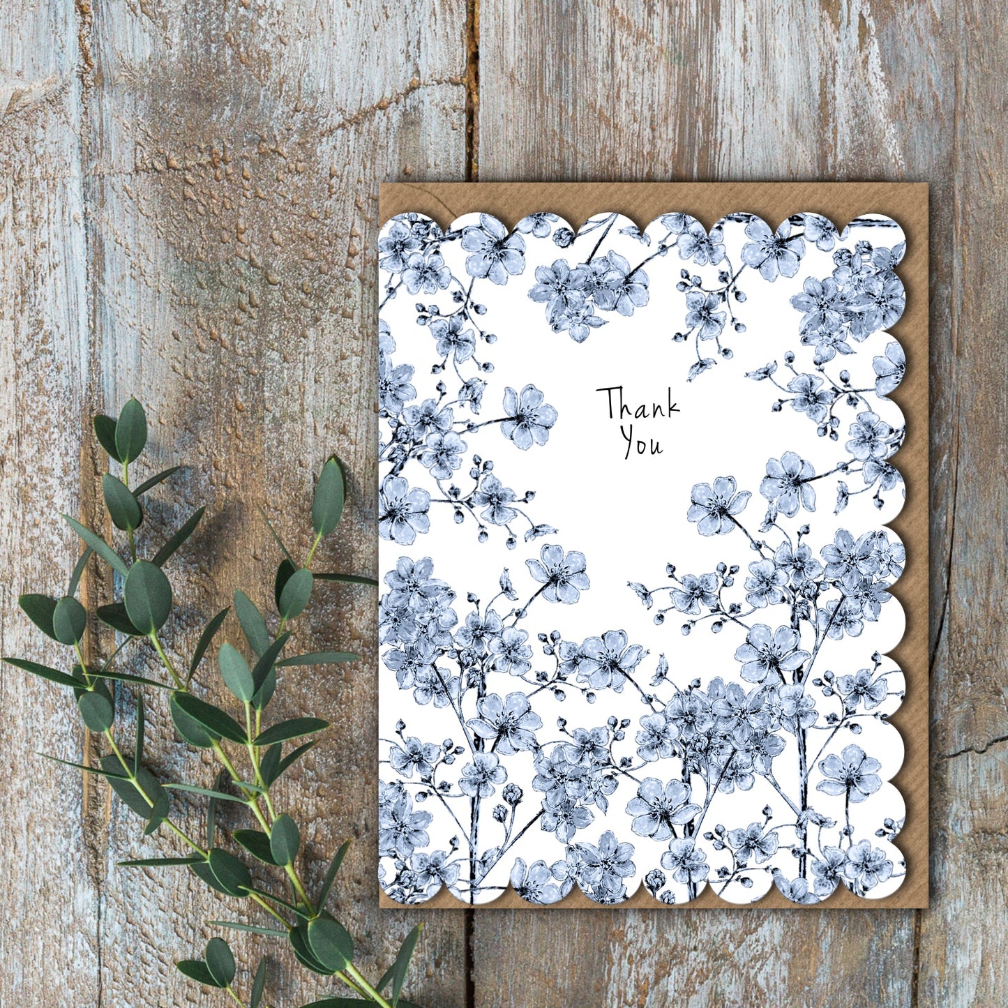 NEW! Thank You (Chateau) Card (Cello-Free)
