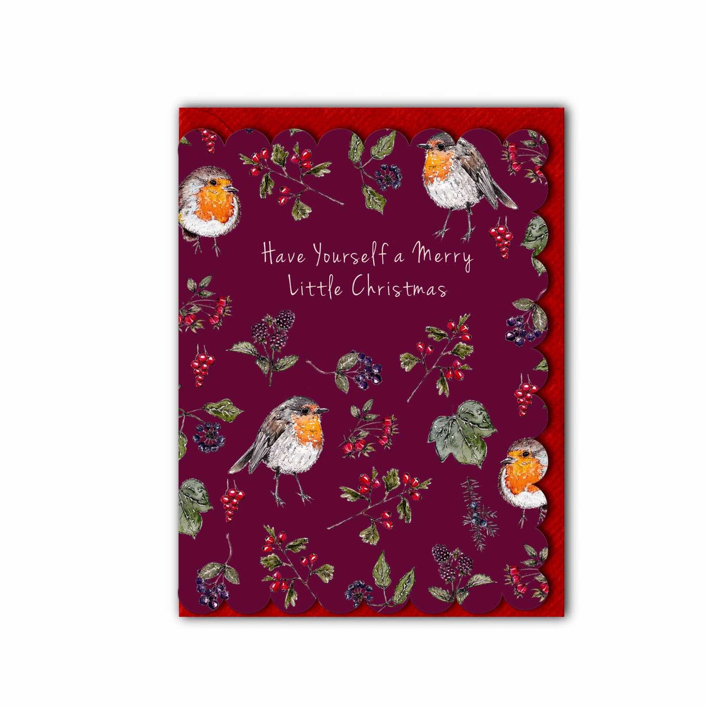 NEW! Merry Little Christmas (Deep Red) Card (Cello-Free) (available for dispatch from August 2026)