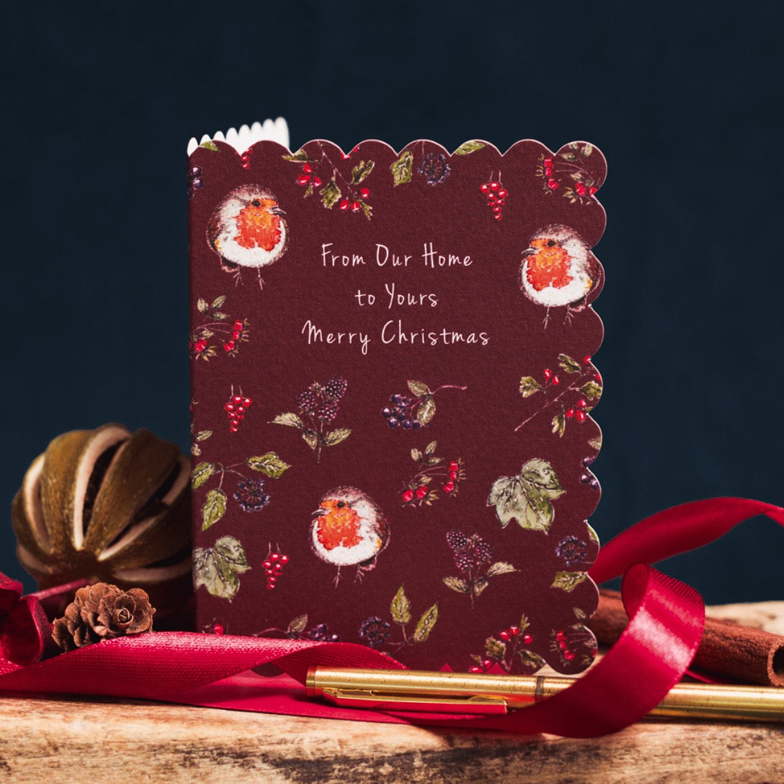 NEW! From Our Home to Yours (Deep Red) Card (Cello-Free) (available for dispatch from August 2026)