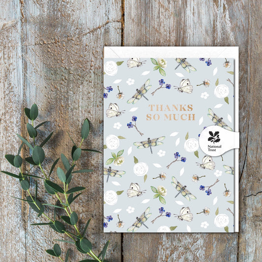 Thanks So Much (Dragonflies) Card (Cello-Free)