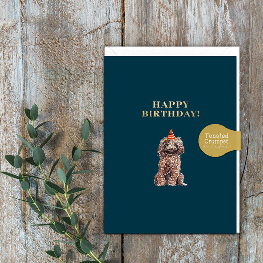 Happy Birthday (Cockapoo) Card (Cello-Free)